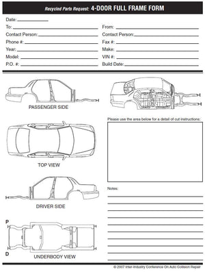 four door classic sedan cut sheet request form