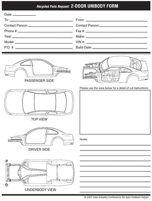 two door coupe cut sheet request form