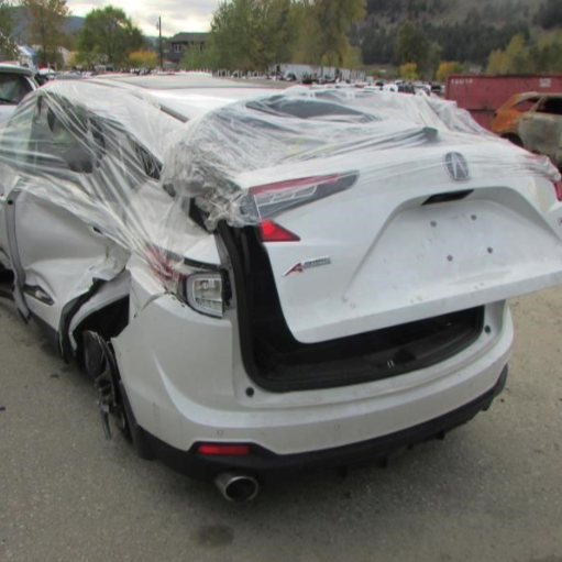 white car damage